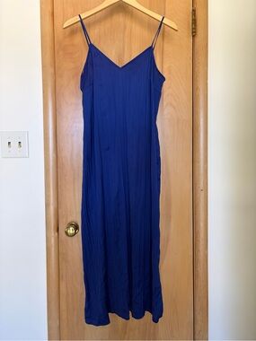 Gap Spaghetti Strap Maxi Dress in Royal Blue size Small Tall